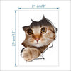 3D Hole View Vivid Pets Bathroom Wall Sticker