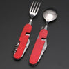 4 in 1 Folding Stainless Steel Spoon Fork Knife Utensils