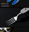 4 in 1 Folding Stainless Steel Spoon Fork Knife Utensils