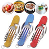 4 in 1 Folding Stainless Steel Spoon Fork Knife Utensils