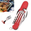 4 in 1 Folding Stainless Steel Spoon Fork Knife Utensils