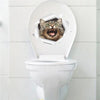 3D Hole View Vivid Pets Bathroom Wall Sticker